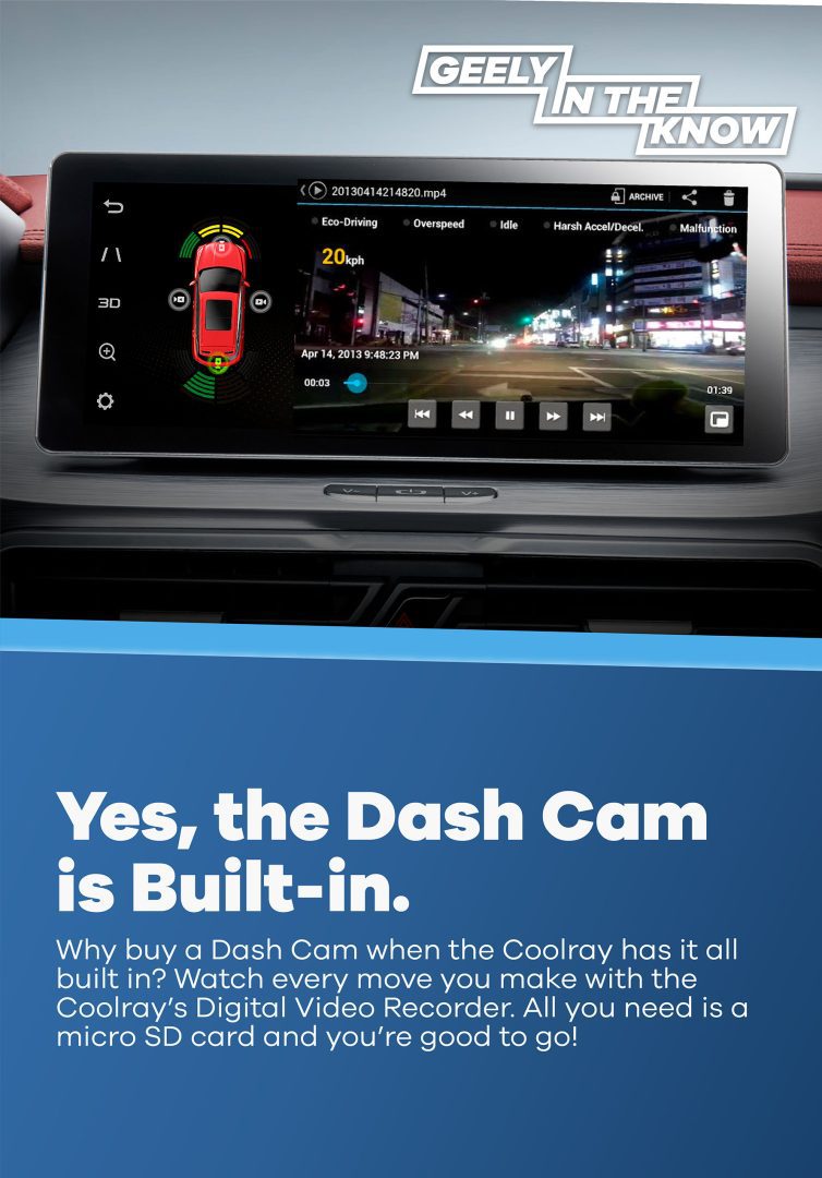 Yes, the Dash Cam is Built-in
